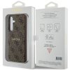 Guess GUHMS24SG4GFRW S24 S921 brązowy/brown hardcase 4G Collection Leather Metal Logo MagSafe
